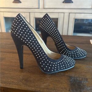 Apple Bottom studded heels
